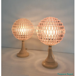 1960's table lamp set pinky