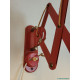 Vintage scissor lamp red