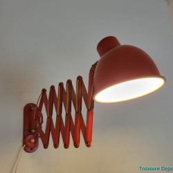 Vintage scissor lamp red