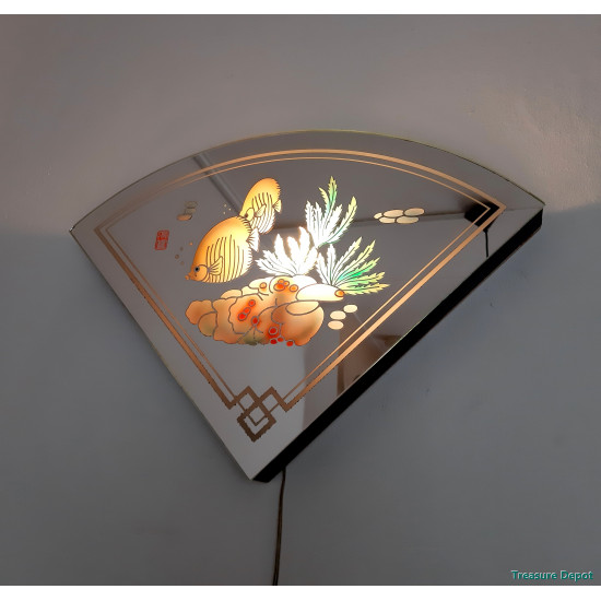 Funky wall lamp mirror art