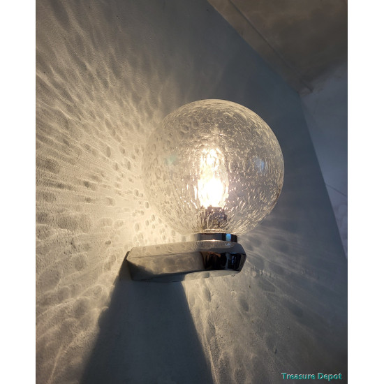 Mouth blown wall lamp