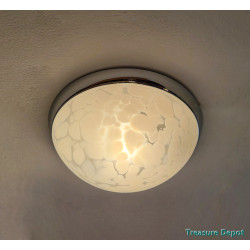 Wall or ceiling lamp with clouded glass