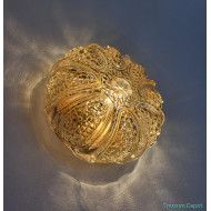 Amber colored ceiling lamp