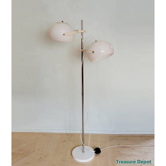 1970's white perspex floor lamp