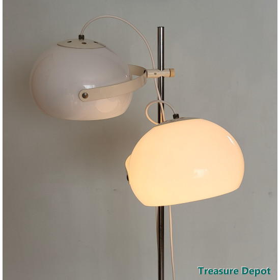 1970's white perspex floor lamp