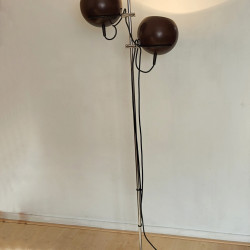 1960's brown globes floor lamp