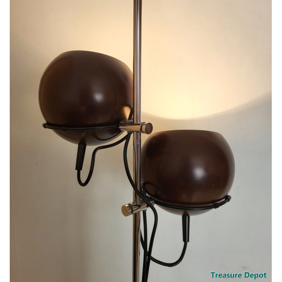 1960's brown globes floor lamp