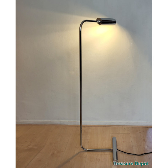 Chrome minimalist floor lamp