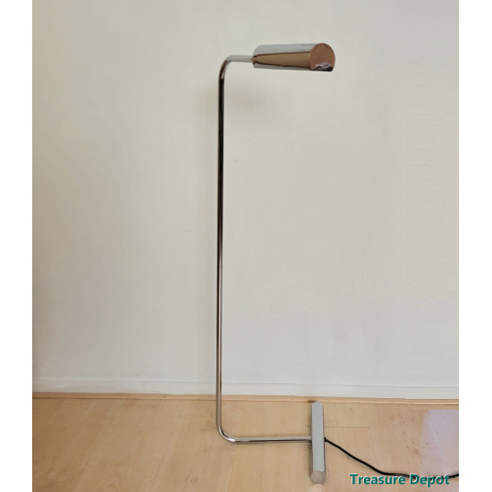 Chrome minimalist floor lamp