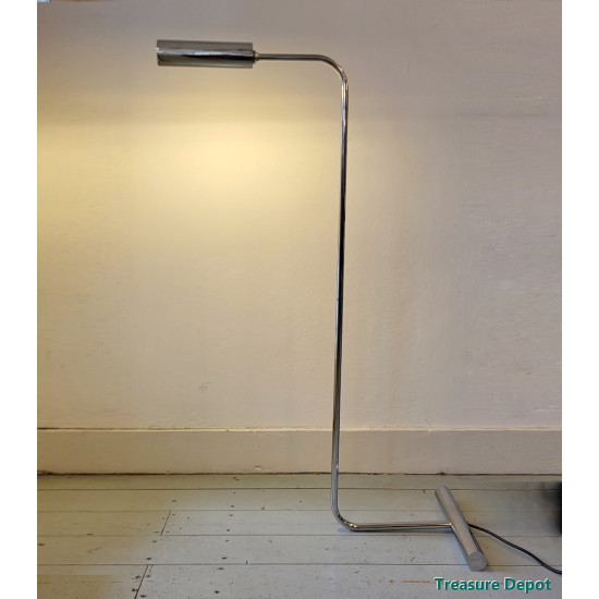 Chrome minimalist floor lamp